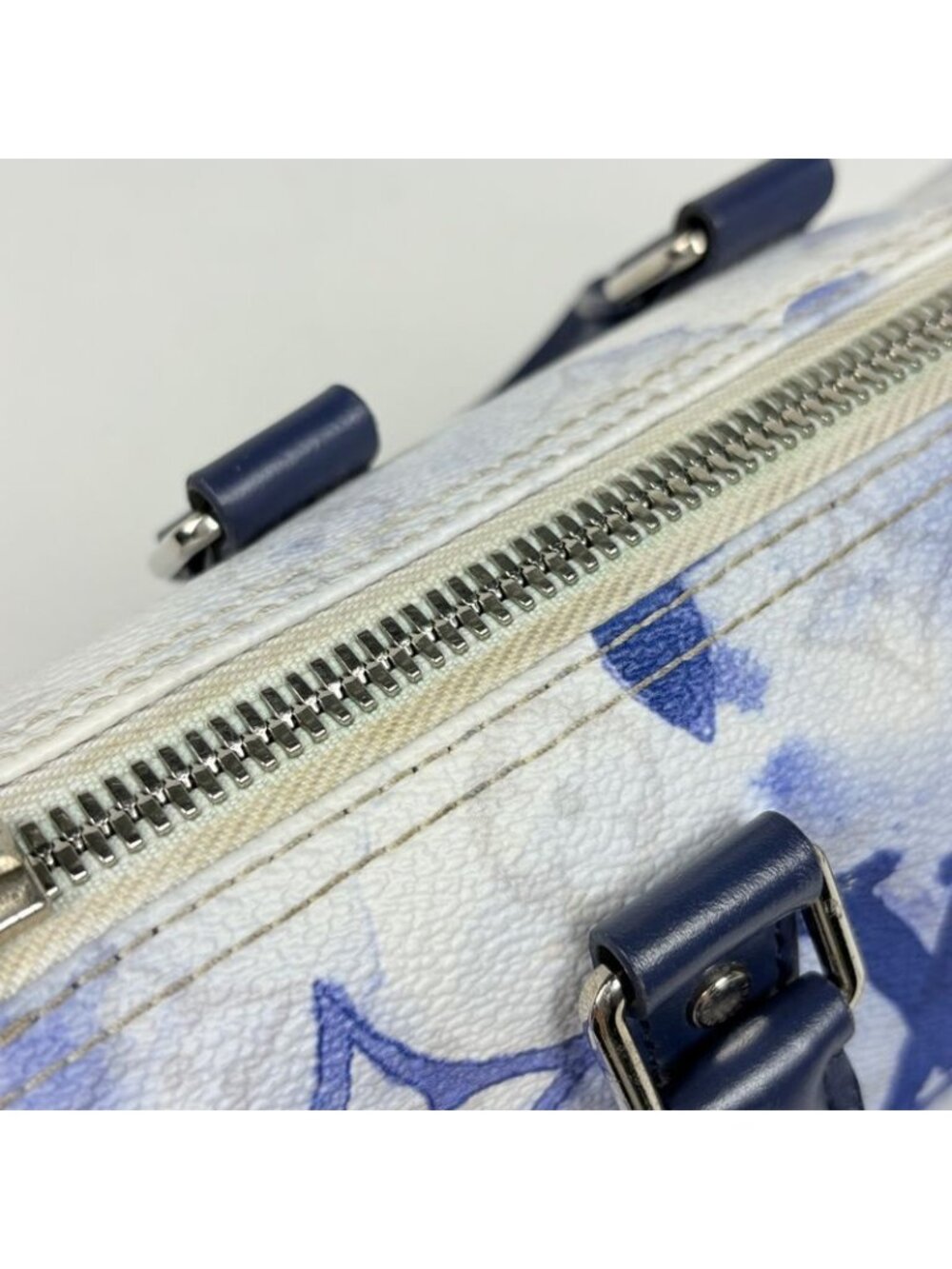 Louis Vuitton Keepall XS Handbag Monogram Water Color Blue White - Picture 6 of 9